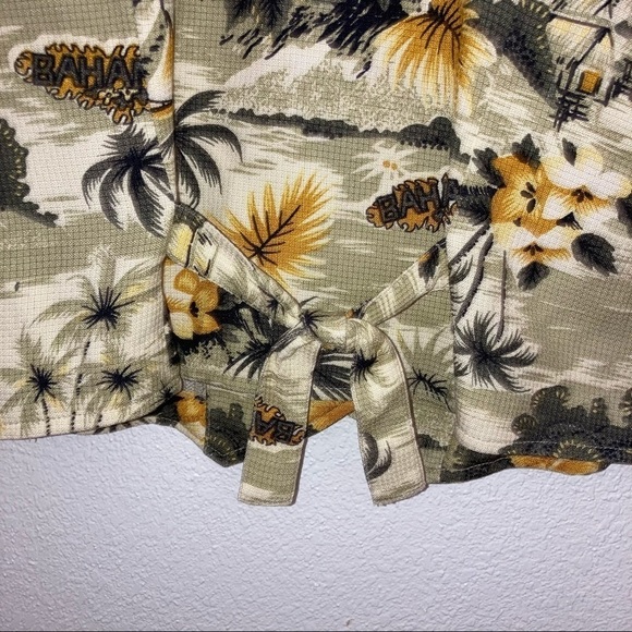 Tommy Bahama Textured Silk Womens Sleeveless Vest M Yellow Green - Picture 3 of 4